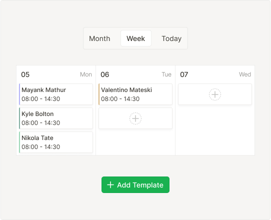 Employee Scheduling Software Dashboard